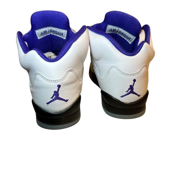 Nike Air Jordan 5 Retro GS White/Dark Concord/Black Youth 4.5 Unisex 440888-141 - Picture 5 of 12